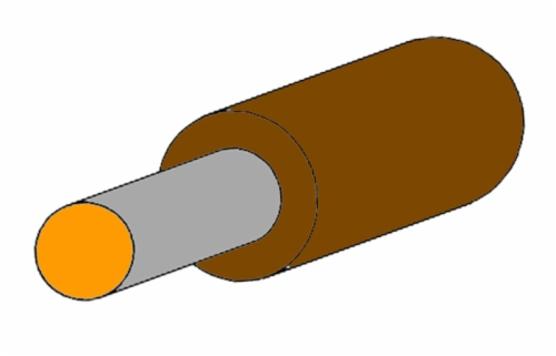 UL1516, 30 AWG (1X30) BROWN, MEETS M81822/13-A30-1 AND M81822/13-B30-1